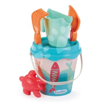 Vödör szett Sardine Garnished Bucket Écoiffier 17 cm locsolókannával és formával 18 hó-tól kép