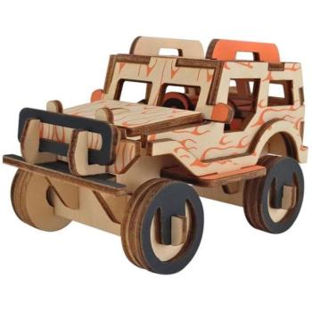 Woodcraft Fa 3D puzzle Jeep kép