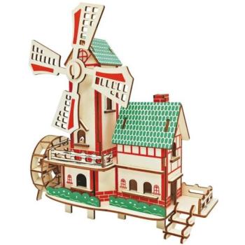 Woodcraft Fa 3D puzzle Szélmalom kép