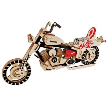 Woodcraft Wooden 3D puzzle Motorcycle HD I szín kép