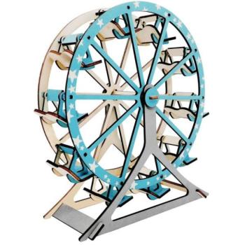 Woodcraft Wooden 3D puzzle Óriáskerék türkiz kép