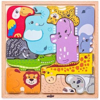 Woody Puzzle a táblán - Állatok kép