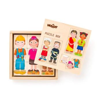 Woody Puzzle Emberek és foglalkozások a világ minden tájáról dr. dobozban kép