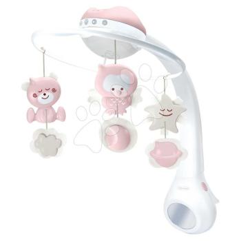 Zenélő kiságyforgó 3in1 Projector Musical Mobile Dusty Pink Infantino vetítővel és éjszakai fénnyel rózsaszín 0 hó-tól