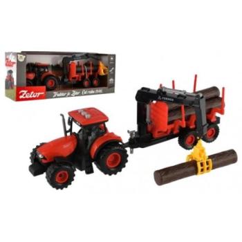 Zetor vontató tehervontatóval. váll műanyag a lendkerékhez az ütőn. a világgal. hanggal kép