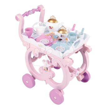 Zsúrkocsi Disney Princess XL Tea Trolley Smoby nagy teás készlettel 17 darabos kép