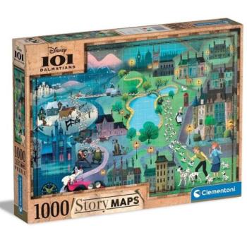 1000 darabos puzzle - Disney térkép 101 dalmát kép