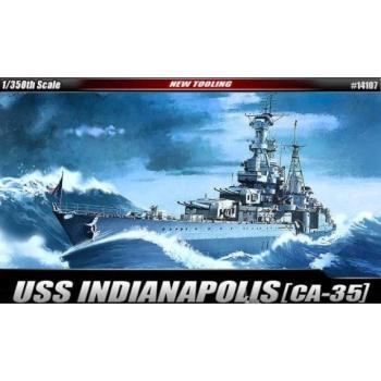 14107 sz. Modellkészlet - USS CA-35 INDIANAPOLIS (1: 350)