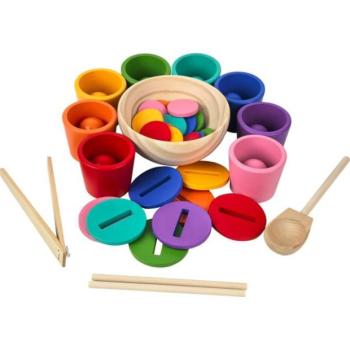 2Kids Toys Szivárványos golyók, érmék és poharak 8 színben