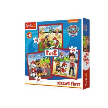 3 az 1-ben Happy Dogs Paw Patrol Trefl 34867 rejtvény kép
