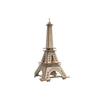 3D fa puzzle Eiffel-torony színekkel kép