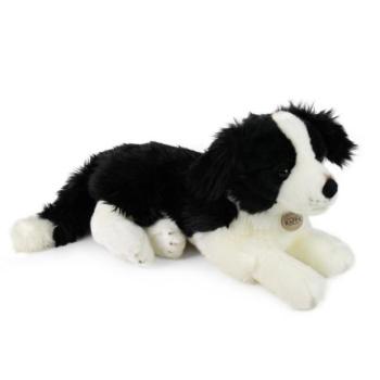 45 cm-es fekvő plüss border collie KÖRNYEZETBARÁT kép
