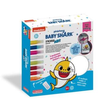 Ablakmatricák és színezők Baby Shark színekkel 25x26,5x5cm