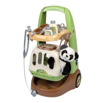Állatorvosi kocsi kofferral Veterinary Animal Care Trolley Smoby plüss pandának 8 orvosi kiegészítővel kép