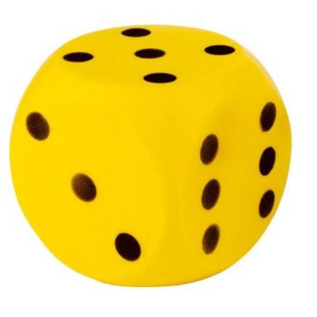 Androni Soft kocka - 16 cm-es, sárga