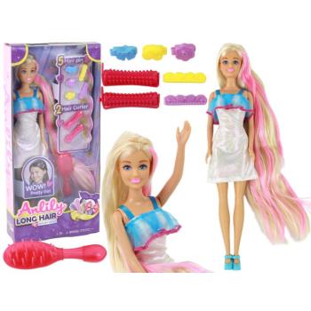 Anlila Dolls hosszú szőke hajformázó frizurák