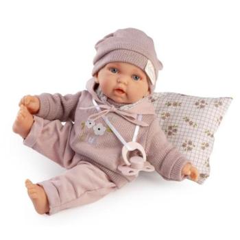 Antonio Juan 1244MAQ PETIT – élethű baba hangokkal és puha textil testtel – 27 cm kép