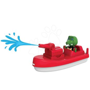 Motorcsónak vízágyúval Fireboat AquaPlay 2 m vízsugárral és krokodil Nils kapitánnyal (kompatibilis a Duplo-val) kép