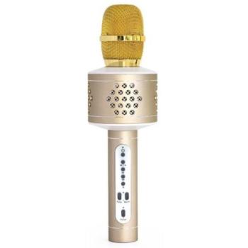 Arany Bluetooth karaoke mikrofon USB kábellel