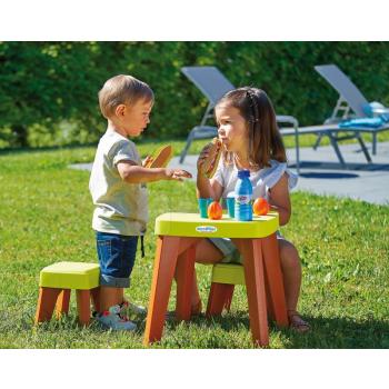 Asztal két székkel Garden&Seasons Écoiffier élelmiszerekkel 10 kiegészítővel 38 cm magas 12 hó-tól kép