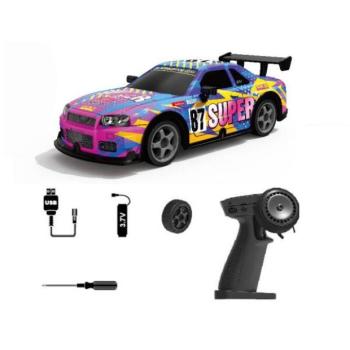 Auto 87 Szuper driftelő világító RC távirányítós 20 cm kép