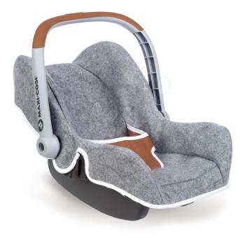 Autósülés DeLuxe Maxi Cosi&Quinny Grey Smoby 42 cm játékbabának tárolórésszel és biztonságiövvel kép