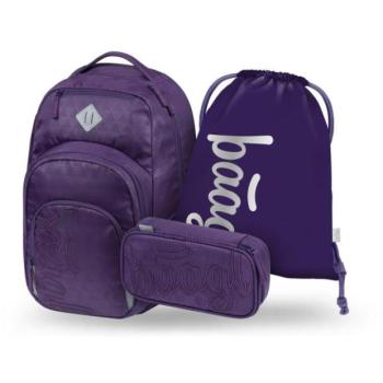 BAAGL SADA 3 Coolmate Plum: hátizsák, tolltartó, zseb kép