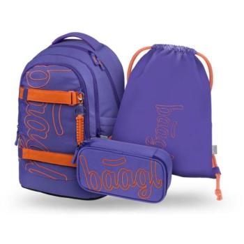 BAAGL SADA 3 Skate Max Orange: hátizsák, tolltartó, zseb GRS kép
