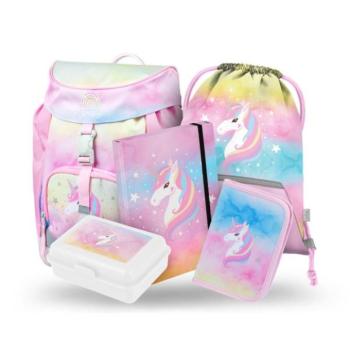 Baagl sada 5 Airy Rainbow Unicorn: hátizsák, tolltartó, zseb, pénztárca, mappa kép