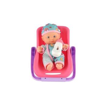 Baba baba 20 cm műanyag hordozóban/autósülésben, üveggel kép