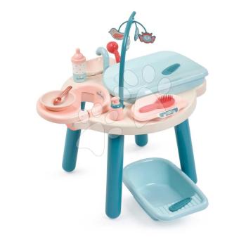 Babagondozó asztal kiskáddal játékbabának Nursery Table Écoiffier étkezősarokkal és 13 kiegészítővel 18 hó-tól kép