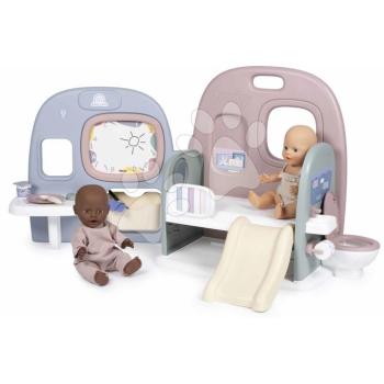 Babaház 5 játékzónával Baby Care Childcare Center Smoby összecsukható és hordozható 6 kiegészítővel kép