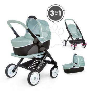 Babakocsi 3-kombináció Maxi Cosi 3in1 Pushchair+Pram Sage Smoby mély sportos és mózeskosár 42 cm játékbabának olivazöld kép