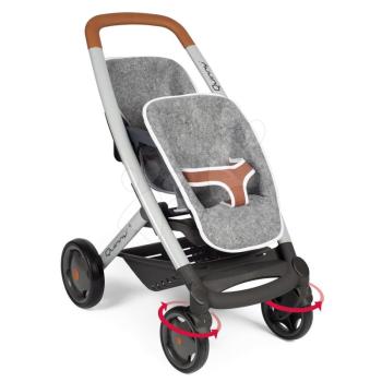 Babakocsi ikerbabáknak DeLuxe Pastel Maxi Cosi&Quinny Grey Smoby dönthető háttámlávl és 65 cm tolókarral kép