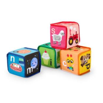 BABY EINSTEIN Textil játék kockák ábécé Alpha Stacks™ 4db, 3hó+ kép