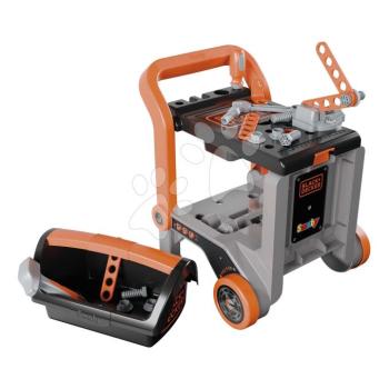 Barkácsműhely kerekeken többfunkciós Bricolo Devil Workmate 3in1 Black&Decker Smoby kofferrel és szerszámokkal 19 kiegészítő kép