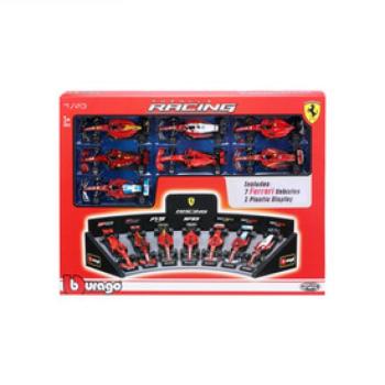 Bburago 1 /43 F1 versenyautó - Ferrari F1 - 7 db-os demo állvány kép