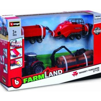 Bburago 10cm-es mezőgazdasági traktor ajándék szett (6db) kép