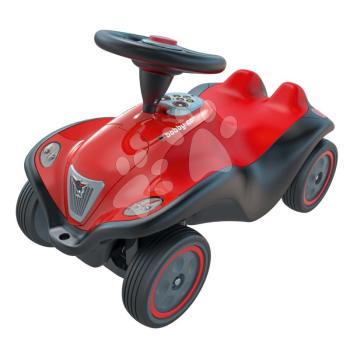 Bébitaxi autó Next 2.0 Bobby Car Red BIG pirosas-fekete hanggal fénnyel és speciális lökhárítóval 12 hó-tól kép