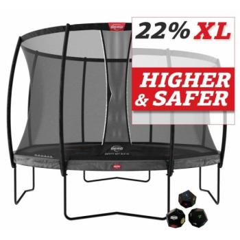 BERG Champion 430 Szürke Szintek + védőháló Deluxe DLX XL