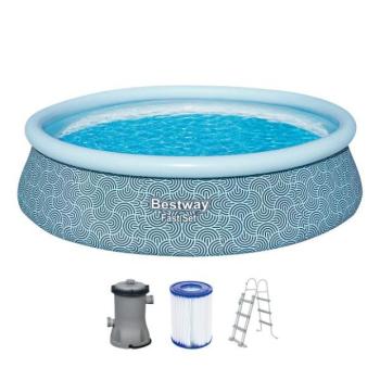 Bestway 57372 Kör alakú medenceszett, 457 x 107 cm tartozékokkal