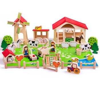 Bigjigs játékok Big Wooden Farm kép