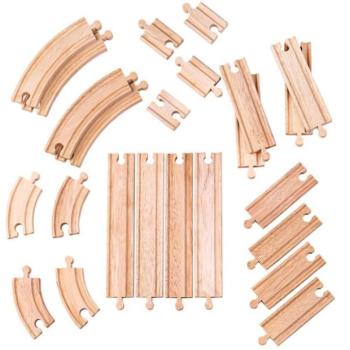 Bigjigs Rail 24 részes fa sínkészlet kép