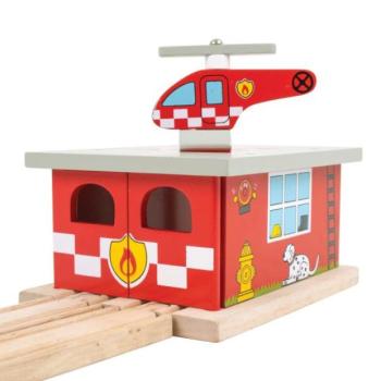 Bigjigs Rail Depo tűzoltóállomás kép