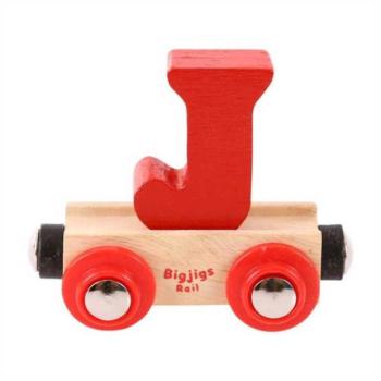 Bigjigs Rail Fa vonatkocsi - J betű kép
