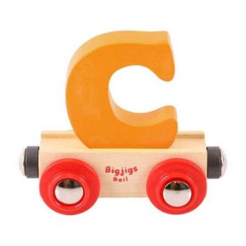 Bigjigs Rail Wagon fa vasúti sínek – C betű kép
