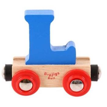 Bigjigs Rail Wagon fa vasúti sínek – L betű kép