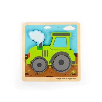Bigjigs Toys Beillesztős puzzle Traktor kép