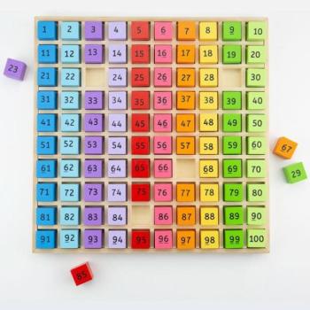 Bigjigs Toys Fa számtálca kép