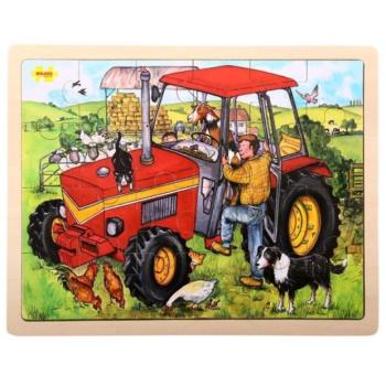 Bigjigs Toys Fa traktoros puzzle 24 darab